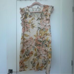 Nicole Miller Floral V-Neck Women Top